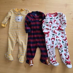 Carter's 2 Way Zip Fleece Sleepers 9M Bundle